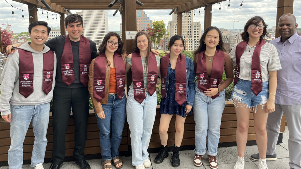 Presidential Scholars, Class of 2025, and PSP Faculty Director, Professor Ron Aubert